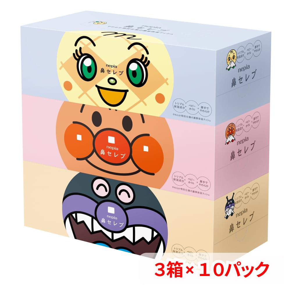ネピア 鼻セレブ アンパンマン ティシュ 360枚(180組)×30箱